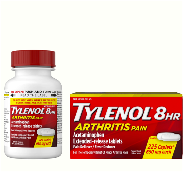 Viên Uống Giảm Đau, Hạ Sốt TYLENOL 8 Hour Arthritis Pain Reliever
