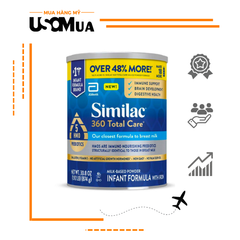 Sữa ABBOTT Similac 360 Total Care Infant Formula With Iron, 0-12m