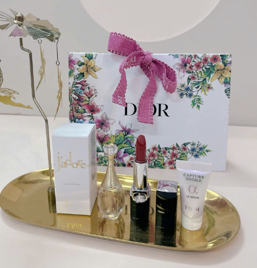 Set DIOR Son 720 Icone Satin 1.5g + J'adore EDP 5ml + Le Sérum 5ml + Túi Trắng