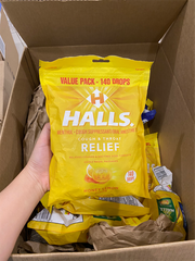 Kẹo HALLS Relief Honey Lemon Flavor