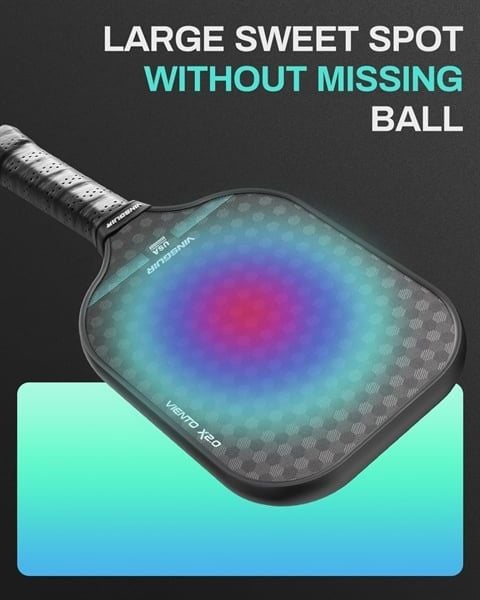 Vợt Pickleball VINSGUIR 16MM-CAS-High Grit & Spin 2.0