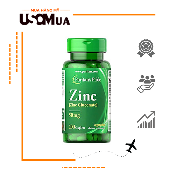 Viên Uống PURITAN'S PRIDE Zinc Gluconate 50mg