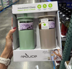 Set Ly REDUCE Insulated Glass Aspen 20oz/ 2 Pack