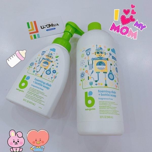 Nước Rửa Bình Sữa & Chén Dĩa BABYGANICS