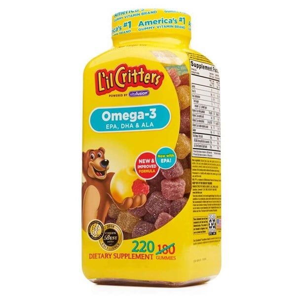 TPCN L'IL CRITTERS Omega 3 EPA, DHA & ALA, 220 Gummies