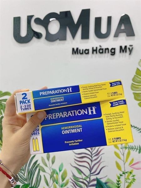 Thuốc bôi trĩ PREPARATION H Ointment, 2 Tubes x 57g