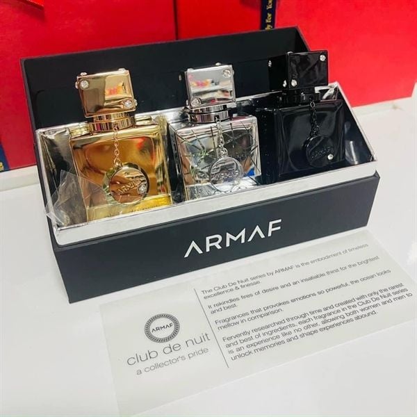 Set Nước Hoa ARMAF Club De Nuit Parfum Sillage 30ml + Intense 30ml + Milestone 30ml