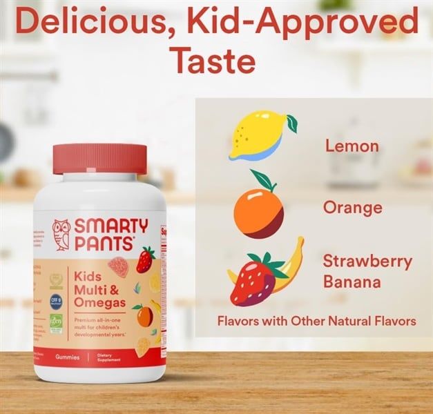 Kẹo Dẻo Tổng Hợp SMARTY PANTS Kids Multi & Omegas