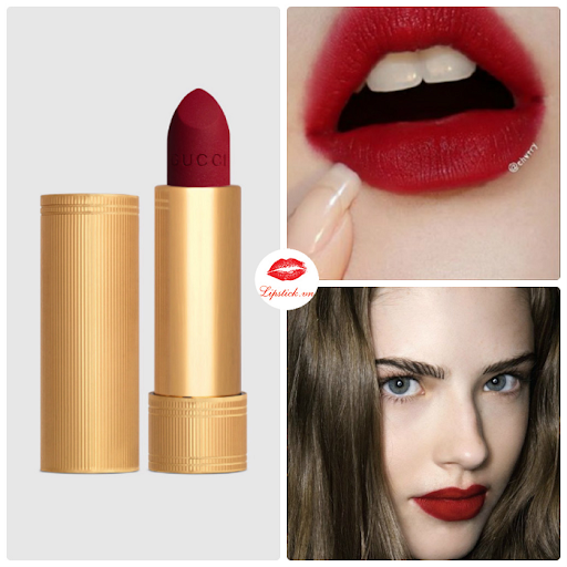 Son GUCCI Lip Colour Rouge à Lèvres Mat Janie Scarlet 509, 3.5g