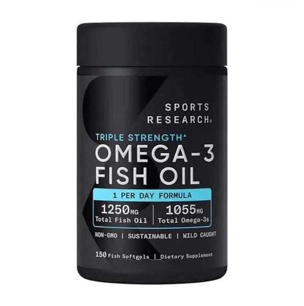 Viên Uống Dầu Cá SPORTS RESEARCH Omega-3 Fish Oil Triple Strength