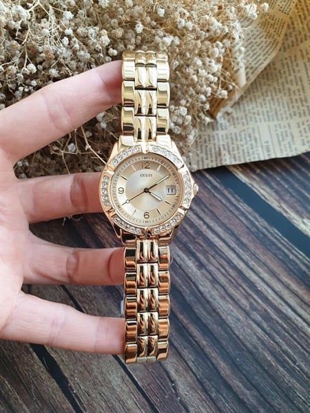 Đồng Hồ Nữ GUESS Stainless Steel Crystal Accented