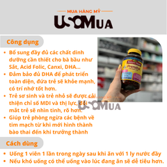 Viên Uống Bổ Bầu NATURE MADE Prenatal Folic Acid + DHA