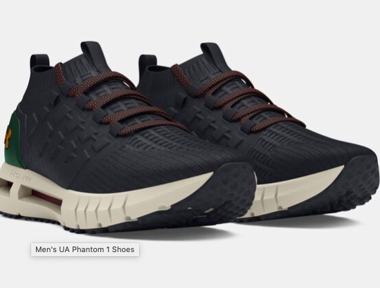 Giày UNDER ARMOUR Men's UA Phantom - Black / Forest Green / Yellow Ochre size 6.5