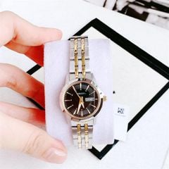 Đồng Hồ CITIZEN Quartz Black Dial Two-tone Ladies Watch EQ0608-55E