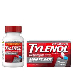 Viên Uống Giảm Đau, Hạ Sốt TYLENOL Extra Strength Rapid Release Gels 500mg