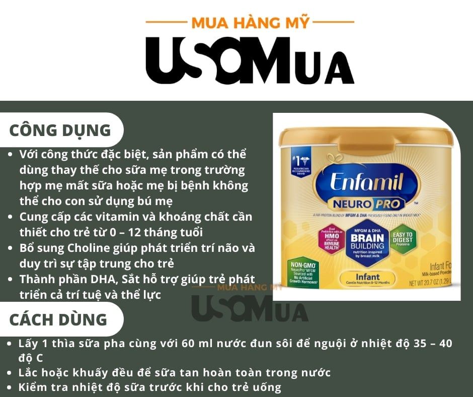 Sữa Bột MEAD JOHNSON Enfamil Neuro Pro Non-GMO