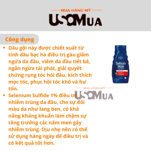 Dầu Gội SELSUN Blue 325ml