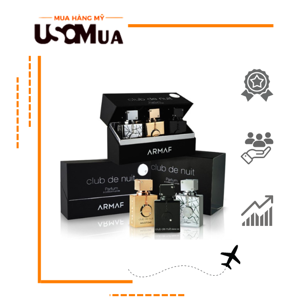 Set Nước Hoa ARMAF Club De Nuit Parfum Sillage 30ml + Intense 30ml + Milestone 30ml
