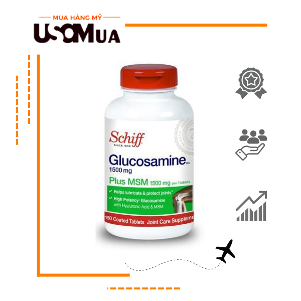 Viên Uống Bổ Khớp SCHIFF Glucosamine 1500mg Plus MSM 1500mg