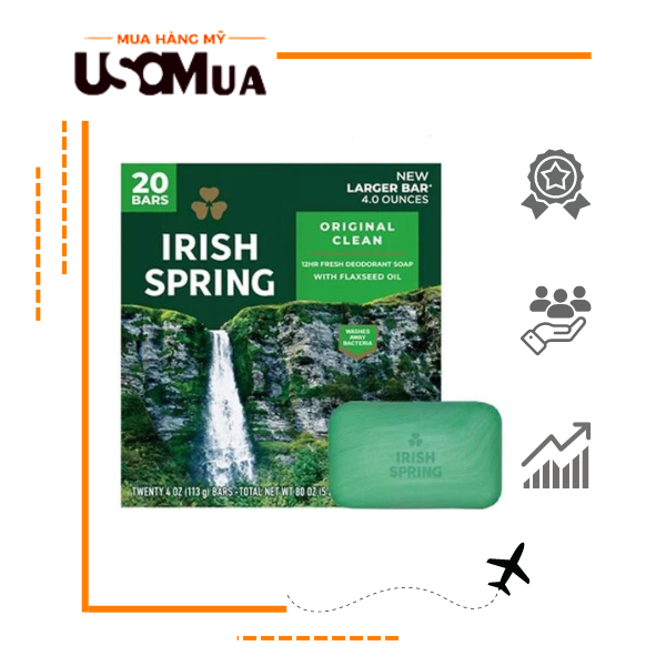 Xà Bông Cục IRISH SPRING Original Clean 113g