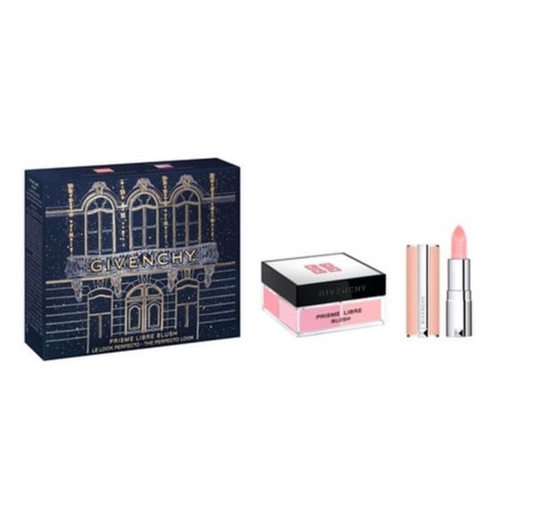 Set Má Hồng + Son Mini GIVENCHY Prisme Libre Blush 2 Taffetas Rosé + Son Mini Rose Perfecto 001