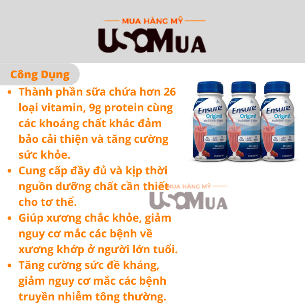 Sữa Nước ABBOTT Ensure Original Nutrition Shake