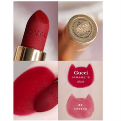 Son GUCCI Lip Colour Rouge à Lèvres Mat Janie Scarlet 509, 3.5g