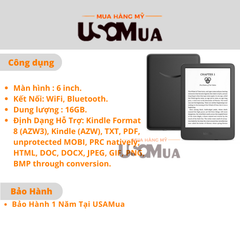 Máy Đọc Sách AMAZON Kindle Basic (11th Gen), Wi-Fi