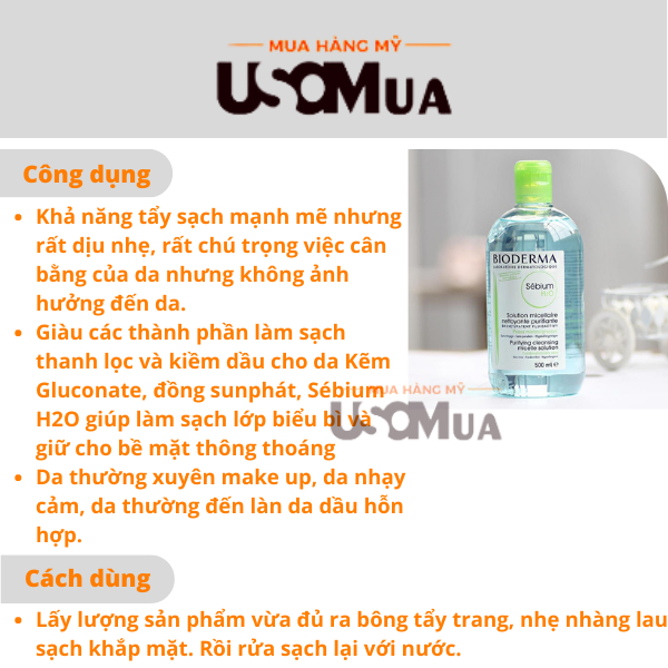 Nước Tẩy Trang BIODERMA Combination / Oily Skin