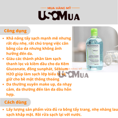 Nước Tẩy Trang BIODERMA Sébium H2O Combination/ Oily Skin-Face