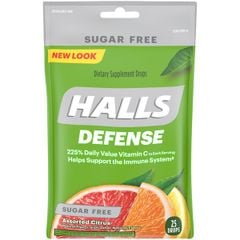 Kẹo HALLS Defense Assorted Citrus Sugar Free