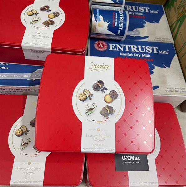 Bánh Quy Phủ Socola DESOBRY Luxury Belgian Biscuits