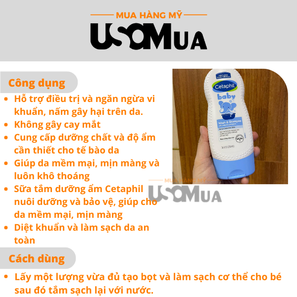 Tắm Gội CETAPHIL Baby With Organic Calendula Face & Body