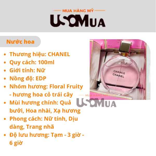 Nước Hoa Nữ CHANEL Chance Eau Tendre EDP