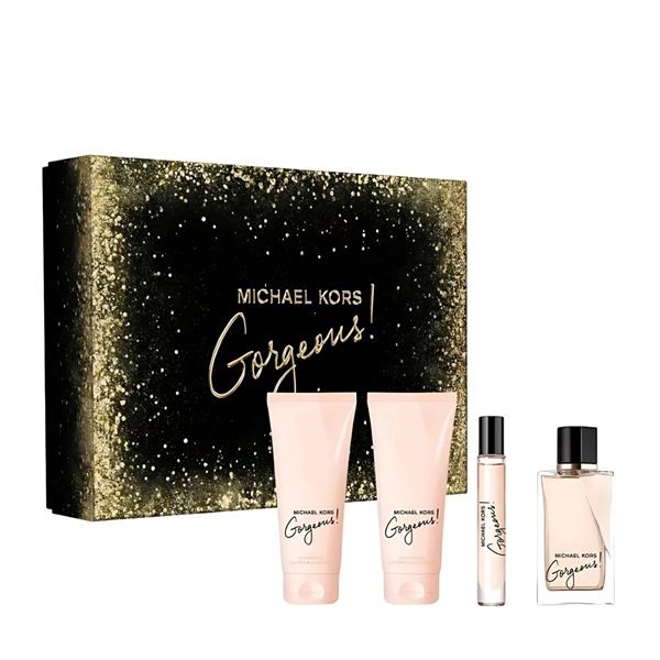Set MICHAEL KORS Gorgeous Shower Gel 100ml + Body Lotion 100ml + EDP 10ml + EDP 100ml