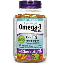 Viên Uống WEBBER NATURALS Omega-3 Triple Strength 900mg