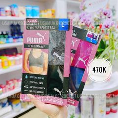 Set Bra PUMA Seamless Sports Bra Đen-Xám