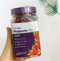 Kẹo Ngủ NATROL Gummies Melatonin Sleep Strawberry 10mg