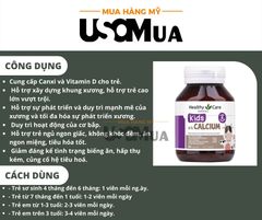 Viên Uống HEALTHY CARE Kids Milk Calcium Cho Bé 4th+