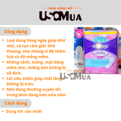 Băng Vệ Sinh ALWAYS Daily Liners No Feel Protection Thin Mince, 162 Miếng