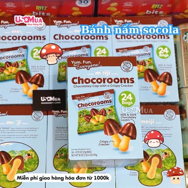 Bánh Nấm MEIJI Chocorooms 24 Gói