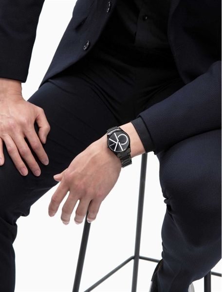 Đồng Hồ Nam CALVIN KLEIN Time Memory Quartz Black Dial Men's Watch