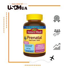 Viên Uống Bổ Bầu NATURE MADE Prenatal Folic Acid + DHA