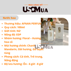 Nước Hoa AFNAN 9AM EDP Vaporisateur