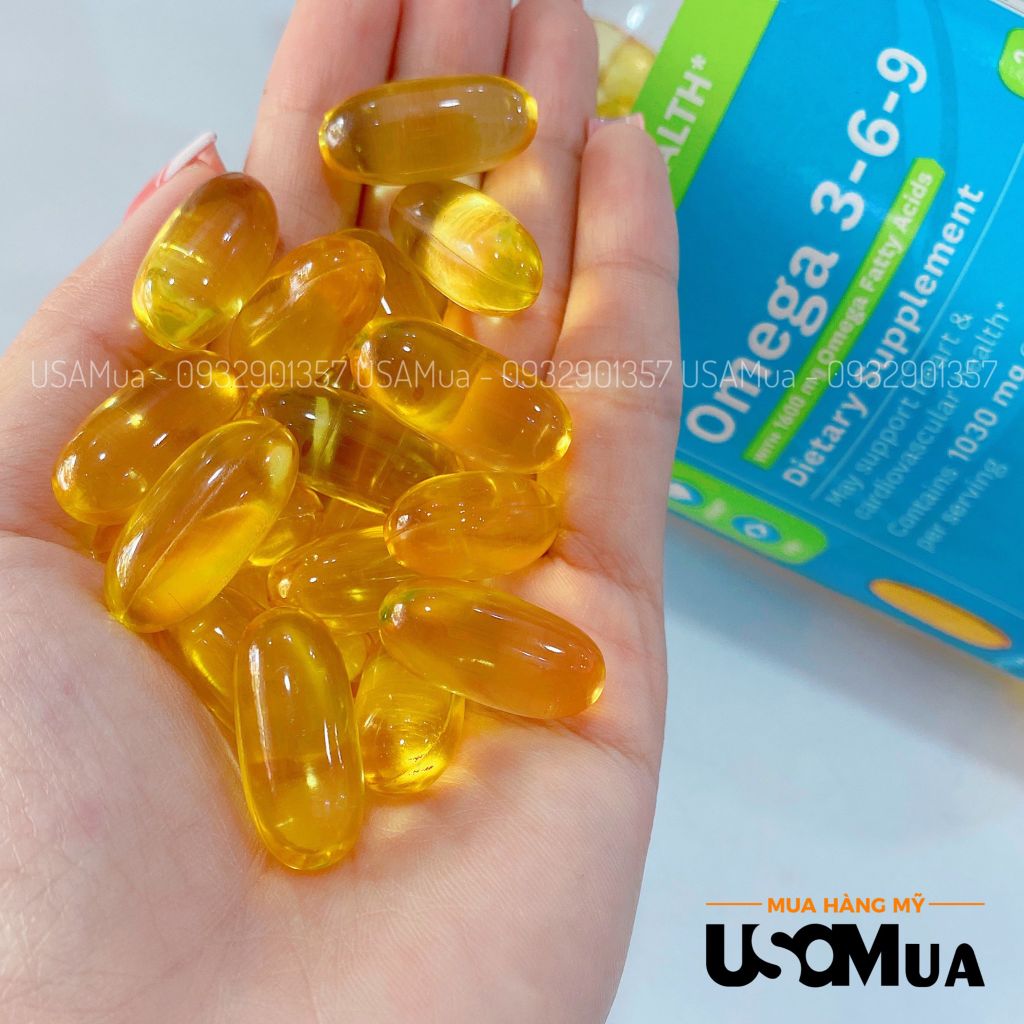 Viên Uống Dầu Cá Omega 3-6-9 MEMBER'S MARK With 1600mg