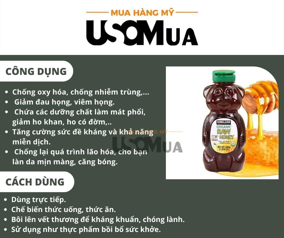 Mật Ong KIRKLAND SIGNATURE Organic Raw Honey