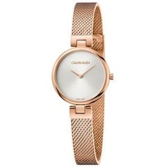 Đồng Hồ CALVIN KLEIN Women’s Swiss Made Quartz Rose Gold Stainless Steel Silver Dial 28mm K8G23626