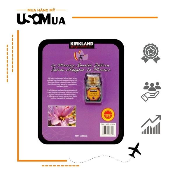 Nhuỵ Hoa Nghệ Tây (Saffron) KIRKLAND Organic La Mancha Spanish
