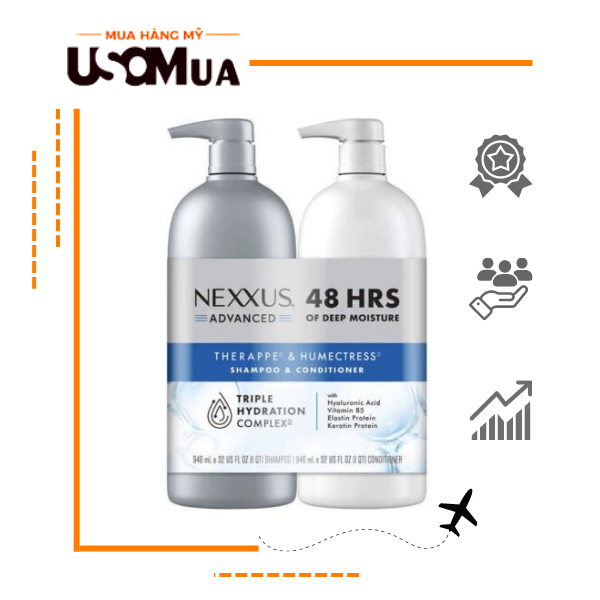 Cặp Gội Xả NEXXUS Advanced Therappe Shampoo & Humectress Conditioner