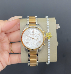 Set Đồng Hồ FOSSIL Modern Courier Chronograph Two-Tone Stainless Steel Watch BQ3850
